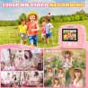 CNAPXAIA Appareil Photo Instantané Enfant, 2,4" Appareil Photo Numérique avec Imprimante sans Encre & Carte 32GB, Mini Caméra En