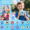 CNAPXAIA Appareil Photo Enfant Instantané, 2,4" Appareil Photo Imprimante avec Carte 32GB & Rouleaux de Papier d'impression, Cad