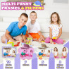 CNAPXAIA Appareil Photo Instantané Enfants, 2.4" Écran Appareil Photo Enfants avec Papier d'impression et Carte 32GB, Jouet Cade