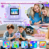 CNAPXAIA Appareil Photo Instantané Enfants, 2.4" Écran Appareil Photo Enfants avec Papier d'impression et Carte 32GB, Jouet Cade