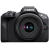 Canon eos r100 appareil photo avec objectif rf-s 18-45mm f4.5-6.3 is stm, appareil photo hybride aps-c, autofocus cmos dual pixe