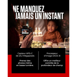 Canon eos r100 appareil photo avec objectif rf-s 18-45mm f4.5-6.3 is stm, appareil photo hybride aps-c, autofocus cmos dual pixe