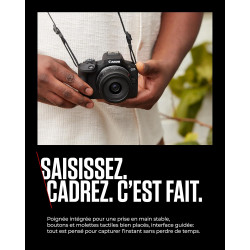 Canon eos r100 appareil photo avec objectif rf-s 18-45mm f4.5-6.3 is stm, appareil photo hybride aps-c, autofocus cmos dual pixe