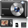 Appareil Photo Numérique 1080P Appareil Photo 44 MP Appareil Photo Compact Portable avec Écran LCD 2,4", Zoom Numérique 16X, Car