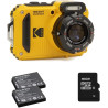 KODAK Pixpro Pack WPZ2 + 2 Batteries + 1 Carte SD - Appareil Photo Numérique Compact 16M Pixels, Etanche à 15m, Anti-Choc, Video