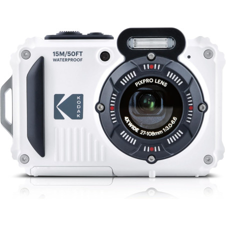KODAK Pixpro WPZ2 - Appareil Photo Numérique Compact 16M Pixels, étanche à 15m, Anti-Choc, Video 720p, Ecran LCD 2,7 - Batterie 