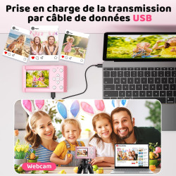 CHAKEYAKE Appareil Photo Numérique, 4K 64MP Appareil Photo Compact Portable avec Autofocus, Zoom Numérique 18X, écran LCD 2,4", 