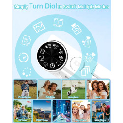 Appareil Photo Numérique 4K Digital 64MP Autofocus, Ponovo Appareil Photo Compact 32GB avec Écran 3" Abattable 180° Digital Came