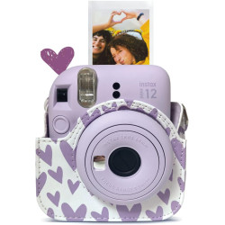 Pack Iconique Love Appareil Photo instantané Fujifilm instax Mini 12 Violet + Pack de Film 10 Vues + Housse de Protection