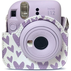 Pack Iconique Love Appareil Photo instantané Fujifilm instax Mini 12 Violet + Pack de Film 10 Vues + Housse de Protection