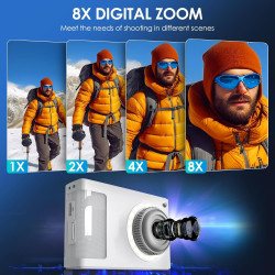 ARNSSIEN Appareil Photo Numérique, Appareil Photo Enfant 1080P Vintage,écran 2.4IPS avec 16 LED de remplissage,cadeau d'annivers