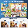 ARNSSIEN Appareil Photo Numérique, Appareil Photo Enfant 1080P Vintage,écran 2.4IPS avec 16 LED de remplissage,cadeau d'annivers