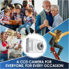 ARNSSIEN Appareil Photo Numérique, Appareil Photo Enfant 1080P Vintage,écran 2.4IPS avec 16 LED de remplissage,cadeau d'annivers