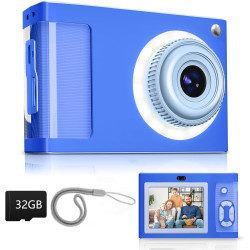 ARNSSIEN Appareil Photo Numérique, Appareil Photo Enfant 1080P Vintage,écran 2.4IPS avec 16 LED de remplissage,cadeau d'annivers