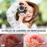 ARNSSIEN Appareil Photo Numérique, Appareil Photo Enfant 1080P Vintage,écran 2.4IPS avec 16 LED de remplissage,cadeau d'annivers