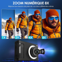 ARNSSIEN Appareil Photo Numérique, Appareil Photo Enfant 1080P Vintage,écran 2.4IPS avec 16 LED de remplissage,cadeau d'annivers