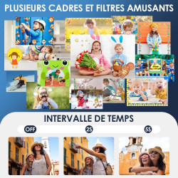 ARNSSIEN Appareil Photo Numérique, Appareil Photo Enfant 1080P Vintage,écran 2.4IPS avec 16 LED de remplissage,cadeau d'annivers