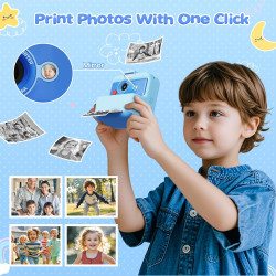 CAMCLID Appareil Photo Instantané Enfants, 3,0 Pouces Appareil Photo Numérique Enfant, 48MP/2,5K UHD Appareil Photo Enfant avec 