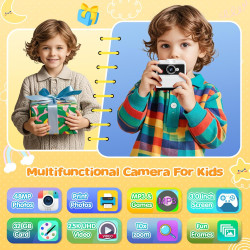 CAMCLID Appareil Photo Instantané Enfants, 3,0 Pouces Appareil Photo Numérique Enfant, 48MP/2,5K UHD Appareil Photo Enfant avec 