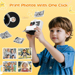 CAMCLID Appareil Photo Instantané Enfants, 3,0 Pouces Appareil Photo Numérique Enfant, 48MP/2,5K UHD Appareil Photo Enfant avec 
