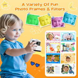 CAMCLID Appareil Photo Instantané Enfants, 3,0 Pouces Appareil Photo Numérique Enfant, 48MP/2,5K UHD Appareil Photo Enfant avec 