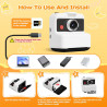 CAMCLID Appareil Photo Instantané Enfants, 3,0 Pouces Appareil Photo Numérique Enfant, 48MP/2,5K UHD Appareil Photo Enfant avec 
