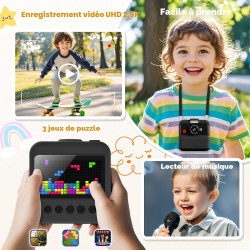 CAMCLID Appareil Photo Instantané Enfants, 3,0 Pouces Appareil Photo Numérique Enfant, 48MP/2,5K UHD Appareil Photo Enfant avec 
