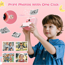 CAMCLID Appareil Photo Instantané Enfants, 3,0 Pouces Appareil Photo Numérique Enfant, 48MP/2,5K UHD Appareil Photo Enfant avec 