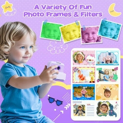CAMCLID Appareil Photo Instantané Enfants, 3,0 Pouces Appareil Photo Numérique Enfant, 48MP/2,5K UHD Appareil Photo Enfant avec 