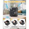 CAMCLID Appareil Photo Instantané Enfants, 1080P HD Appareil Photo Numérique Enfant avec Carte de 32GB & 3 Rouleaux de Papier d'