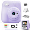 CAMCLID Appareil Photo Instantané Enfants, 1080P HD Appareil Photo Numérique Enfant avec Carte de 32GB & 3 Rouleaux de Papier d'