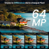 Appareil Photo Numérique 4K avec WiFi 64MP Appareil Photo Compact, Écran 3" 180° Orientable, Cartes de 32 Go, 2 Batteries, Zoom 