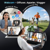 Appareil Photo Numérique 4K avec WiFi 64MP Appareil Photo Compact, Écran 3" 180° Orientable, Cartes de 32 Go, 2 Batteries, Zoom 