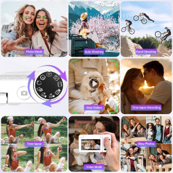 Appareil Photo Numérique 4K 64MP, Wevoor Digital Appareils Numérique Compact 32GB avec Écran Rabattable 180°, 18x Zoom Numérique