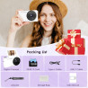 Appareil Photo Numérique 4K 64MP, Wevoor Digital Appareils Numérique Compact 32GB avec Écran Rabattable 180°, 18x Zoom Numérique