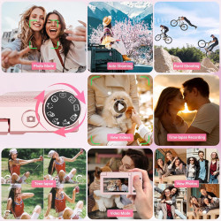 Appareil Photo Numérique 4K 64MP, Wevoor Digital Appareils Numérique Compact 32GB avec Écran Rabattable 180°, 18x Zoom Numérique