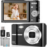 Appareil Photo Numérique 50MP 1080P FHD Compact Caméra avec Mise au Point Automatique Digital Camera avec Zoom Numérique 16X Car