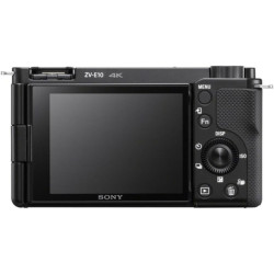 Sony Alpha ZV-E10 | Caméra Vlog à objectif interchangeable sans miroir APS-C (écran pivotant pour le vlogging, vidéo 4K, mise au