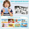 Appareil Photo Instantané Enfants,1080P Appareil Photo Enfant avec 5 Rouleaux de Papier,Carte 32GB et Stylos de Couleur,Appareil