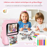 Appareil Photo Instantané Enfants,1080P Appareil Photo Enfant avec 5 Rouleaux de Papier,Carte 32GB et Stylos de Couleur,Appareil