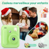 Appareil Photo Instantané Enfants,1080P Appareil Photo Enfant avec 5 Rouleaux de Papier,Carte 32GB et Stylos de Couleur,Appareil