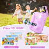 Appareil Photo Instantané Enfants,1080P Appareil Photo Enfant avec 5 Rouleaux de Papier,Carte 32GB et Stylos de Couleur,Appareil