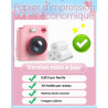 Appareil Photo Instantané Enfants, 1080P Appareil Photo Numérique Enfant & Caméra Vidéo avec Carte de 32GB & Papier d'impression