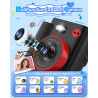 Appareil Photo Instantané Enfants, 1080P Appareil Photo Numérique Enfant & Caméra Vidéo avec Carte de 32GB & Papier d'impression