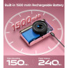 Appareil Photo Numérique 4K Digital: 64MP Appareil Photo Compact pour Vidéo avec Écran 3" Abattable 180° Digital Camera Zoom 16X