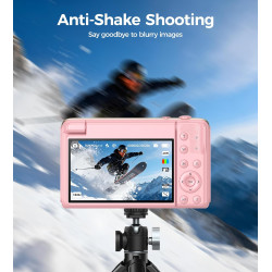 Appareil Photo Numérique 4K Digital: 64MP Appareil Photo Compact pour Vidéo avec Écran 3" Abattable 180° Digital Camera Zoom 16X