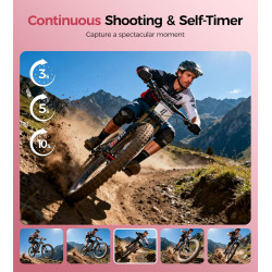 Appareil Photo Numérique 4K Digital: 64MP Appareil Photo Compact pour Vidéo avec Écran 3" Abattable 180° Digital Camera Zoom 16X
