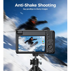 Appareil Photo Numérique 4K Digital: 64MP Appareil Photo Compact pour Vidéo avec Écran 3" Abattable 180° Digital Camera avec Zoo