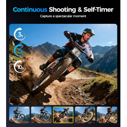 Appareil Photo Numérique 4K Digital: 64MP Appareil Photo Compact pour Vidéo avec Écran 3" Abattable 180° Digital Camera avec Zoo