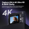Appareil Photo Numérique 4K Digital: 50MP Appareils Numérique avec Écran Rabattable 180° - Camera pour Vlog avec Carte 32GB - po